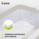lionelo LUNA lettino portatile con materasso, co-sleeping, da neonato a 9kg, altezza e inclinazione regolabili, 4 ruote con blocco, fissaggio al letto dei genitori, arioso lettino da affiancare - 4