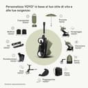 Passeggino Stokke YOYO3 da 6 mesi - Include telaio bianco/cuscino seduta Olive + Capottina - Si ripiega e si apre in un lampo - Leggero e compatto - Compatibile con il bagaglio a mano - 9