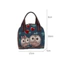 Bolso Bandolera Bordado a Mano Qiwenr - Bolso Tote con Búho y Cremallera - 4