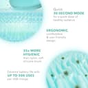 FOREO LUNA 4 mini, spazzola detergente viso, Massaggio viso, Favorisce l'assorbimento delle formule di skincare, Spazzola viso da viaggio, Per tutti i tipi di pelle, Arctic Blue - 3