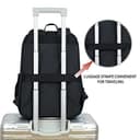 KROSER Laptop Rucksack Damen 15,6 Zoll Stilvoller Tagesrucksack, Wasserabweisender Nylon Schulrucksack Rucksack für Reisen/Business/Damen/Mädchen-Schwarz - 5