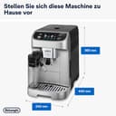 De’Longhi Magnifica Plus - Perfetto Kaffeevollautomat mit LatteCrema-Milchaufschäumer, 18 One-Touch-Getränke, farbiges Touch-Display, Silber Schwarz (ECAM322.70.SB) - 8