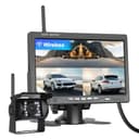 CAMECHO Telecamera di Retromarcia Wireless IR Visione Notturna 12V-24V Monitor TFT LCD da 7" Impermeabile per Camion/Van/Caravans/Rimorchi/Camper - 1
