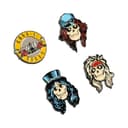 Grupo Erik Spille Smaltate Guns n Roses - Set di 4 Spillette in Scatola Regalo per Personalizzare Vestiti, Giacche, Zaini | Pins Divertenti Musica - 1