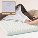 EHEYCIGA Cama Ortopedica y Viscoelastica para Perro Extra Grande 106x76x18.5 cm, Memory Foam Sofa para Perros Lavable, Cama Gato Suave, Marrón - 4
