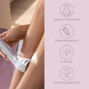 Panasonic ES-EYL9-P503 Cordless Wet & Dry Epilator and Eyebrow/Facial Epilator for Women, Short Hair Removal, 3 Speeds, Foot Care Accessories and Bikini Trimmer, White/Light Purple - 4