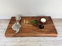 DOWNTON INTERIORS UK Handcrafted Live Edge Large Sustainable Acacia Wood Professional Chef Chopping Board *Available in 2 Sizes* (50cm x 30cm) - 1