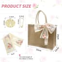 fuxunamz Bolsa de Yute, Tote Bag, Bolso de Yute con Asa, Bolsa Tela Pequeña, Bolsas de Compra de Mano con Lazo, Regalo para Colegas, Profesores, Mejores Amigas, Madres y Abuelas - 3