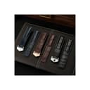 Srndsydak Passend for Tag Heuer Carrera Krokodilleder-Faltschließe Uhrenarmband 19mm 20mm 22mm(Black no buckle,20mm) - 3