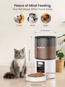 Distributore Automatico Cibo Gatti 4L Dispenser Crocchette Gatto Con Timer Programmabile e 10S Registrazione Distributore Cibo Gatti 1-6 Pasti al Giorno per Animali di Piccola e Media Taglia - 7