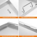 Onlyfire Flat Top Griddle Plancha for Weber Genesis II 300 Series Gas Grills, Stainless Steel Full-Size Griddle Insert with Detachable Handle for Weber Genesis II & II LX 310 315 335 340, Genesis 325s - 3