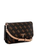 GUESS Damen Noelle Ii Crossbody Flap Organizer Umhängetasche, Braunes Logo - 2