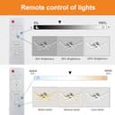 Sweier Plafoniera LED con Telecomando, 28W Lampada Soffitto Dimmerabile, 2800LM Moderno Cromato Curvo Lampadario, per Soggiorno, Camera da Letto Cucina, Sala da Pranzo - 2