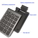 Bluetooth Nummernblock, Kabelloser Ziffernblock mit 22 Tasten（inkl-11 Multifunktionstasten） Leiser Numpad für Laptop/Desktop/MacBook/iPhone/iPad/Surface Pro(Windows/macOS/iOS/Android) – 10m Reichweite - 6