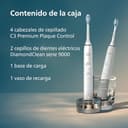 Philips Sonicare DiamondClean 9000 Pack Doble, 4 Modos, 3 Intensidades, Aplicación, Sensor de Presión - 9