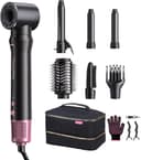 CrazyMar Spazzola Ad Aria Calda,7 in 1 Air Styler&Spazzola Asciugacapelli,110000 RPM Phon Capelli,Ferro Arricciacapelli,Piastra per Capelli,per lo Volumizzazione,Arricciatura e Lisciatura - 1