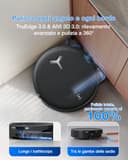 ECOVACS DEEBOT T80S OMNI Robot Aspirapolvere Lavapavimenti, 24800 Pa, OZMO ROLLER 2.0, ZeroTangle 3.0, Triple Lift, Lavaggio Mocio con Acqua Calda a 40-75 °C, Asciugatura ad Aria Calda, Nero - 6