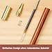 Pack of 4 Wooden Rollerball Pens, High Quality Ballpoint Pens, Gel Pens, Ballpoint Pens, Ballpoint Pen, Gel Pen, Ideal for Office, School, Writing and Drawing for Children and Adults - 3