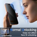 JETech Protector Pantalla de Privacidad para iPhone 17 Pro Max 6,9 Pulgadas, Antiespia Cristal Vidrio Templado con Marco de Instalación Fácil, 2 Unidades - 8