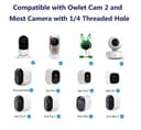 OkeMeeo Crib Mount for Owlet Cam 2, Owlet Cam Smart Baby Monitor,Owlet Duo and Arlo Cameras (Strip Shape Bracket) - 2