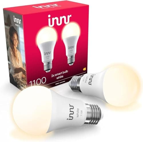 innr Zigbee E27 Smart Lampe, funktioniert mit Hue* und Alexa (Bridge erforderlich), Warmweiß, Smart Home Glühbirne, Dimmbar, 1150 Lumen, 2 Stück