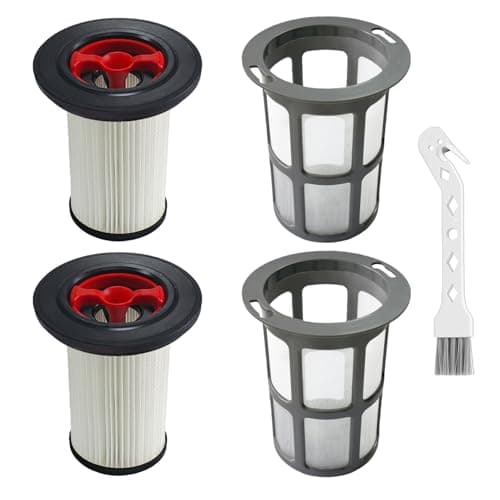 2 Stück Ersatzfilter und Staubsauger Filter Fusselschutz für Bosch Unlimited Gen2 Serie 8, HEPA Staubsauger Filter Zubehör Kompatibel mit Bosch 12036642/12023349, mit Reinigungsbürste