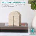 Navaris Estatua Decorativa de Mármol - Versátil Decoración Adornos Pisapapeles y Sujetalibros - Figuras Decorativas para Decoracion de Hogar Salon Casa u Oficina Moderna - 6