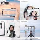 KIWIFOTOS Smartphone Hand Grip Holder Stabilizer with Wireless Remote Vlogging Video Filming Compatible with iPhone 17 16 15 14 13 12 iOS & Andriod Phones Galaxy MATE MI PIXEL Phone Width 59-85mm - 5