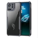 GIOPUEY Funda Compatible con ASUS ROG Phone 9 Pro, Carcasa Dura de PC + TPU Suave, Alta Transparencia, Funda Transparente, Airbag Anticaídas, Sin Amarilleo - Black - 1