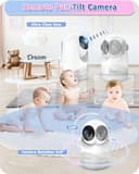 HelloBaby Baby Monitor,29-Hour Battery Life,Upgrade Baby Monitor with Camera and Night Vision,No Wifi,355°/120° Remote Pan Tilt Camera 2x Zoom, ECO Mode,2-way talk,Up to 1000ft,Temperature - 6