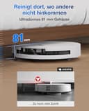 ECOVACS DEEBOT T50 PRO Omni Gen2 Saugroboter mit Wischfunktion, Ausfahrende Seitenbürste und Wischmopp, 21.000 Pa, Auto Zugabe von Reinigungslösung, Moppwäsche mit 75°C heißem Wasser, Ultradünn 81 mm - 7