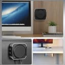 VVGAOGES Aluminum Alloy Stand for Mac Mini M4/M4 Pro - Under Desk Mount Bracket with Cooling Design & Desktop Optimization (Black) - 4
