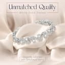 Crystalline Azuria Donna 18ct Placcato Oro Bianco Bracciale Tennis con Bianco Cristalli di Zirconi 18 cm - 5