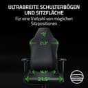 Razer Iskur V2 X NewGen - Ergonomischer Gaming-Stuhl mit atmungsaktivem Gen-2 EPU-Leder mit Cooltouch Technologie - Integrierte Lordosenstütze - Breite Schulterbögen und Sitzfläche | Schwarz - 6