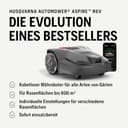HUSQVARNA Automower® Aspire R6V – Mähroboter ohne Begrenzungskabel, AI Vision Objekterkennung, GPS-Navigation, WLAN-App-Steuerung, systematische Mähmuster, virtuelle Zonen, bis 600 m2 - 2