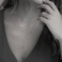 Annika Bella Collana Stella, piccolo ciondolo a forma di stella polare in zirconi cubici, catena in argento Sterling 925, collane celestiali, gioielli da donna, regalo per lei (1 pezzo) - 7