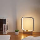Lampada da tavolo a LED in legno, lampada da comodino con temperatura a 3 colori, luce notturna da comodino per camera da letto, illuminazione a LED dimmerabile, piccole lampade da tavolo per - 8