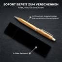OLIQUE Kugelschreiber personalisiert, Olivenholz - Edler Holzkugelschreiber mit Gravur und Samtetui als individuelles Geschenk - 9