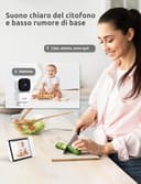 GHB Baby Monitor Video e Audio 5'' 720HD IPS 5000mAh Schermo, 350° Telecamera Rotante, Rilevamento della Temperatura, Interfono Bidirezionale, VOX, Visione Notturna, Ninne Nanne - 7
