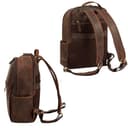 STILORD Marino Elegante Mochila Cuero Genuino para Hombre y Mujer Mediano - Mochila Universidad 13-14 Pulgadas Mochila Portátil Cuero - como Mochila City antirrobo Color:Zamora - marrón - 7