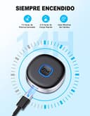 Mohard Receptor Bluetooth 5.0, AUX Adaptador Bluetooth Coche Audio Jack 3.5mm para Estéreo Domestico/Altavoz/Auriculares con Cable, Llamadas Manos Libres y Conexión Dual, Tiempo de Reproducción 16H - 7