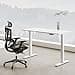 FLEXISPOT Height-Adjustable Desk, Electric Table Frame with 2 Powerful Motors, Super Load 160 kg, Triple Telescope, Memory Control, LED Height Display (Premium E6 White) - 2