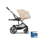CYBEX Gold Balios S Lux Passeggino, Posizione Reclinabile Ergonomica, Sistema di Cinture con Una Sola Mano, Dalla Nascita Fino a 22 Kg (Circa 4 Anni), Almond Beige - 11