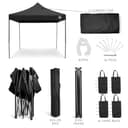 All Seasons Gazebos 3x3m Totalmente Impermeable Pop up Gazebo - Negro - 3