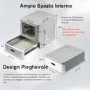 Marchul Cassetta Igienica per Gatti Chiusa in Acciaio Inossidabile con Coperchio e Design a Cassetto, XL, con Paratie Anti-Perdite, Paletta e Tappetino, Antiodore, Con base migliorata - 6