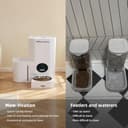Smart Automatic Cat Feeder with Camera, 2in1 Pet Feeding Station with 5L Food Dispenser & 3L Water Tank, Feeder with APP Control, Night Vision, 2-Way Audio, Timed Feeding Schedule for Cats and Dogs - 5