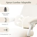 UEV Silla de Oficina Ergonómica Lumbar con Ajuste de 90°-135°, Silla de Oficina con Cómodo Soporte Corporal, Sillas Ergonómicas Estables y Funcionales, 64x64x(112-120) cm, Beige - 5