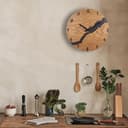 Beflourish Wanduhr Ohne Tickgeräus Holz Modern Wanduhren für Büro, Wohnzimmer, Küche, Schule Kinderzimmer (40cm) - 6