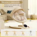 BEBE2LUXE ALPHA, Sdraietta dondolo automatico per neonato fino a 9 kg, Altalena Eletrica con Melodie, Telecomando, touch screen LED, Regolazione dello schienale, Timer, silenzioso - 7