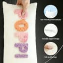 Cuscino decorativo personalizzato con ago perforato, cuscino con nome personalizzato fatto a mano per la camera dei bambini, cuscino con iniziale ricamo per la cameretta dei bambini, regalo ideale per - 4